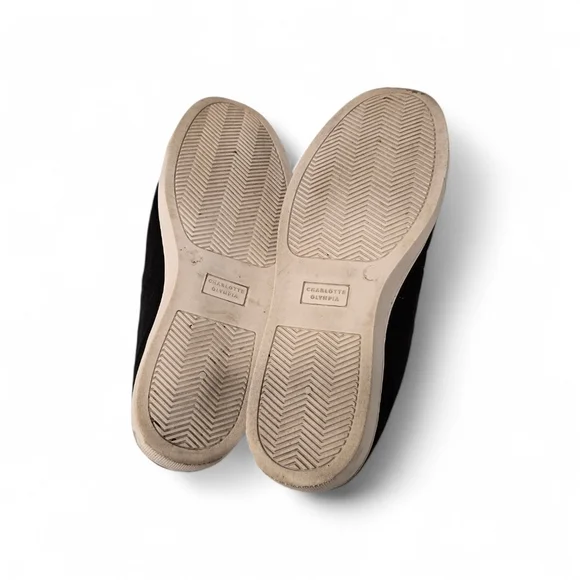 CHARLOTTE OLYMPIA Alex Pearl Embellished Sneakers In Black Size 40 - Picture 3 of 16